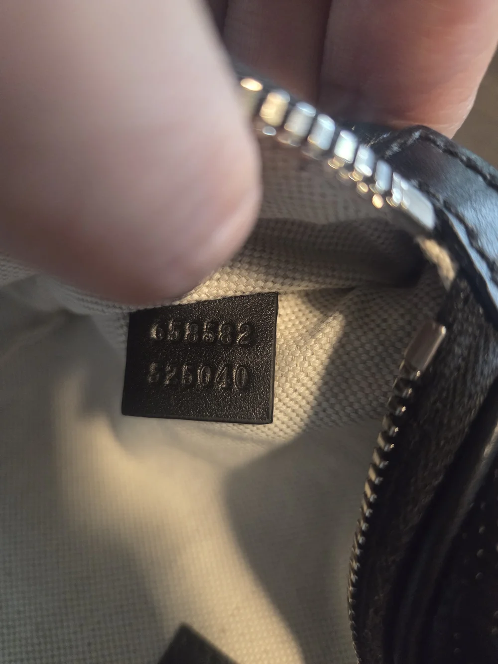 Gucci Black Embossed GG Leather Belt Bag with Silver Zipper
